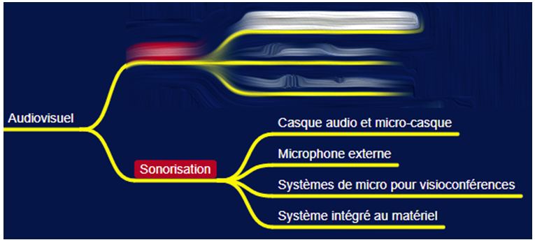 Presentiel distanciel MindMap audiovisuel sonorisation