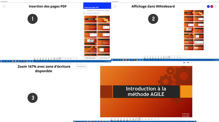 Import d’un fichier pdf sur Whiteboard