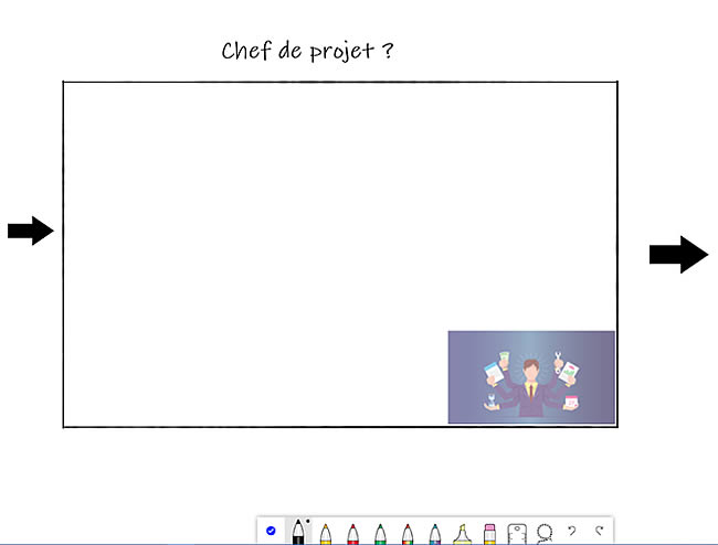 zone écriture vierge whiteboard
