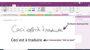 conversion ecriture manuscrite en texte