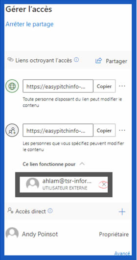 Arrêter le partage d’un document Word dans OneDrive - Zoom