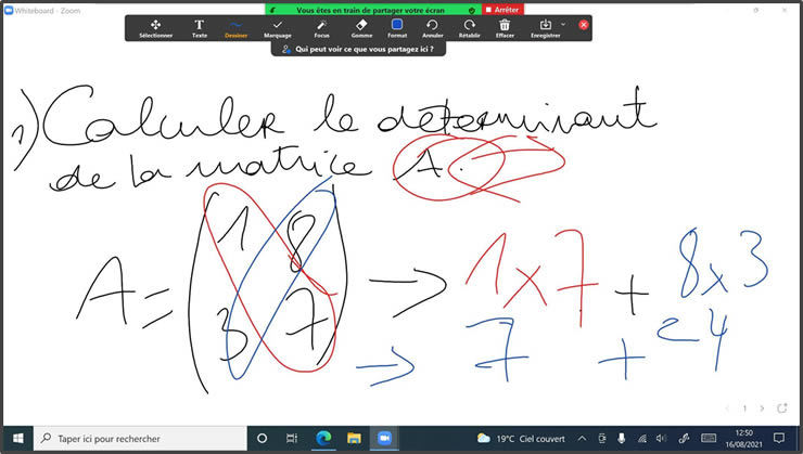 Enregistrement tableau blanc sur Whiteboard