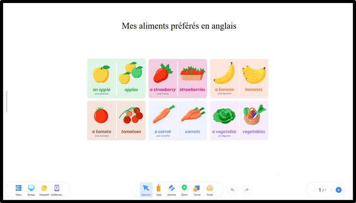 apprentissage-nom-aliment-anglais-uboardmate