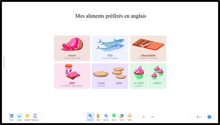 apprentissage nom aliment en anglais uboardmate