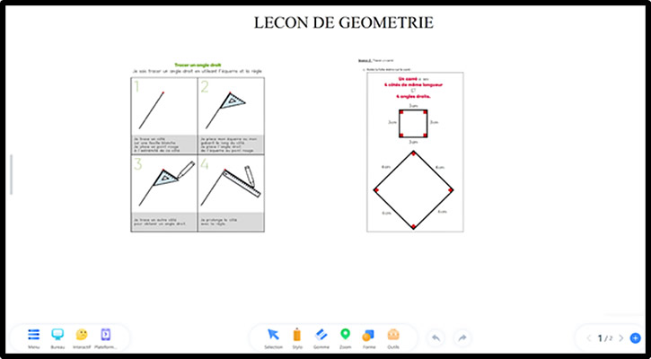 leçon géometrie Uboardmate CC