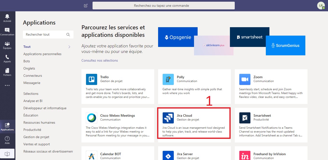 Intégration JIRA dans le Cloud