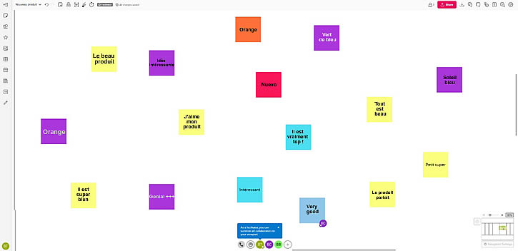 resultat brainstorming venant des participants