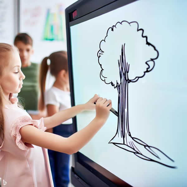 Apprendre le dessin aux élèves sur un écran interactif