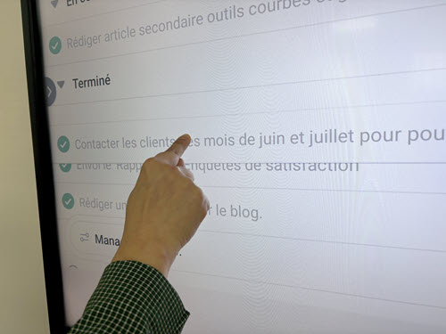 Utilisation d’Asana sur écran interactif
