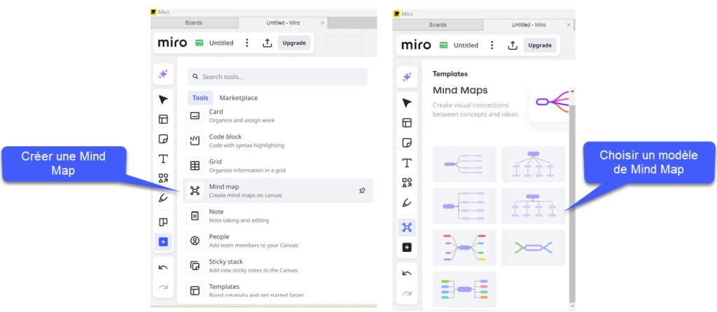 mind map Miro
